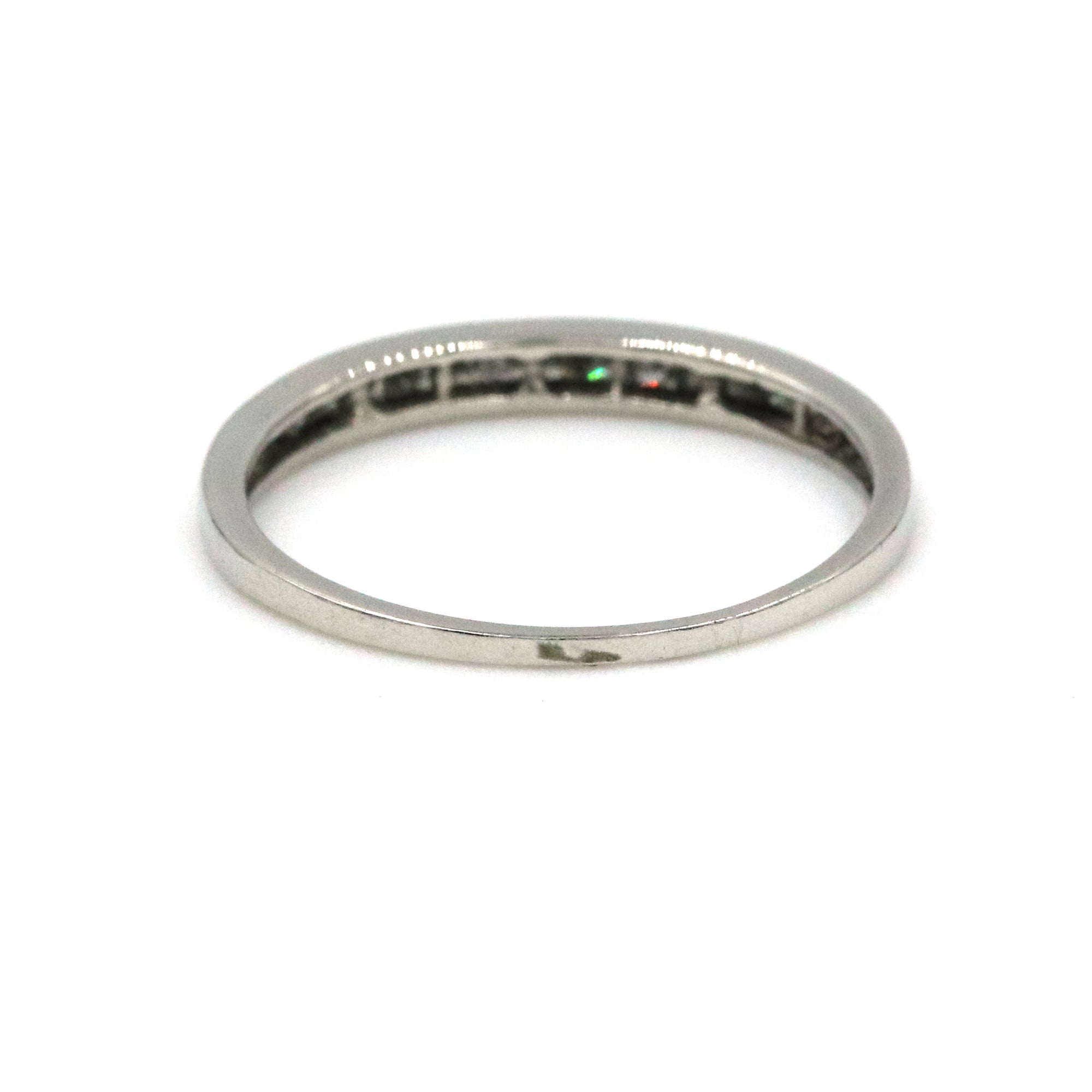 Platinum 0.36ct Princess-Cut Diamond Channel-Set Band