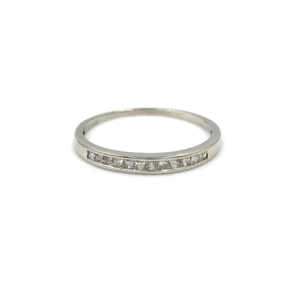 Platinum 0.36ct Princess-Cut Diamond Channel-Set Band