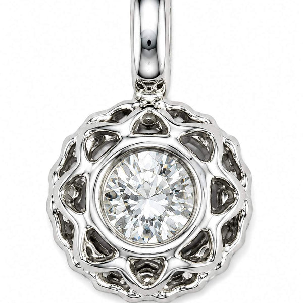 14kt Gold Diamond Double Halo Pendant