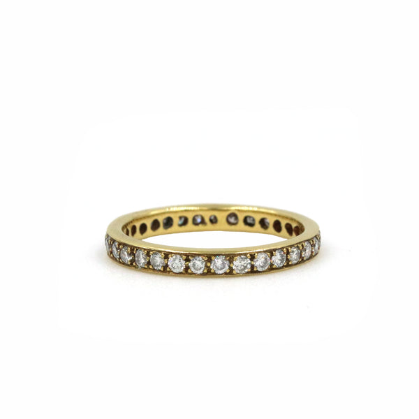 18K Yellow Gold ~.75Ctw Diamond Eternity Band Provident Jewelery