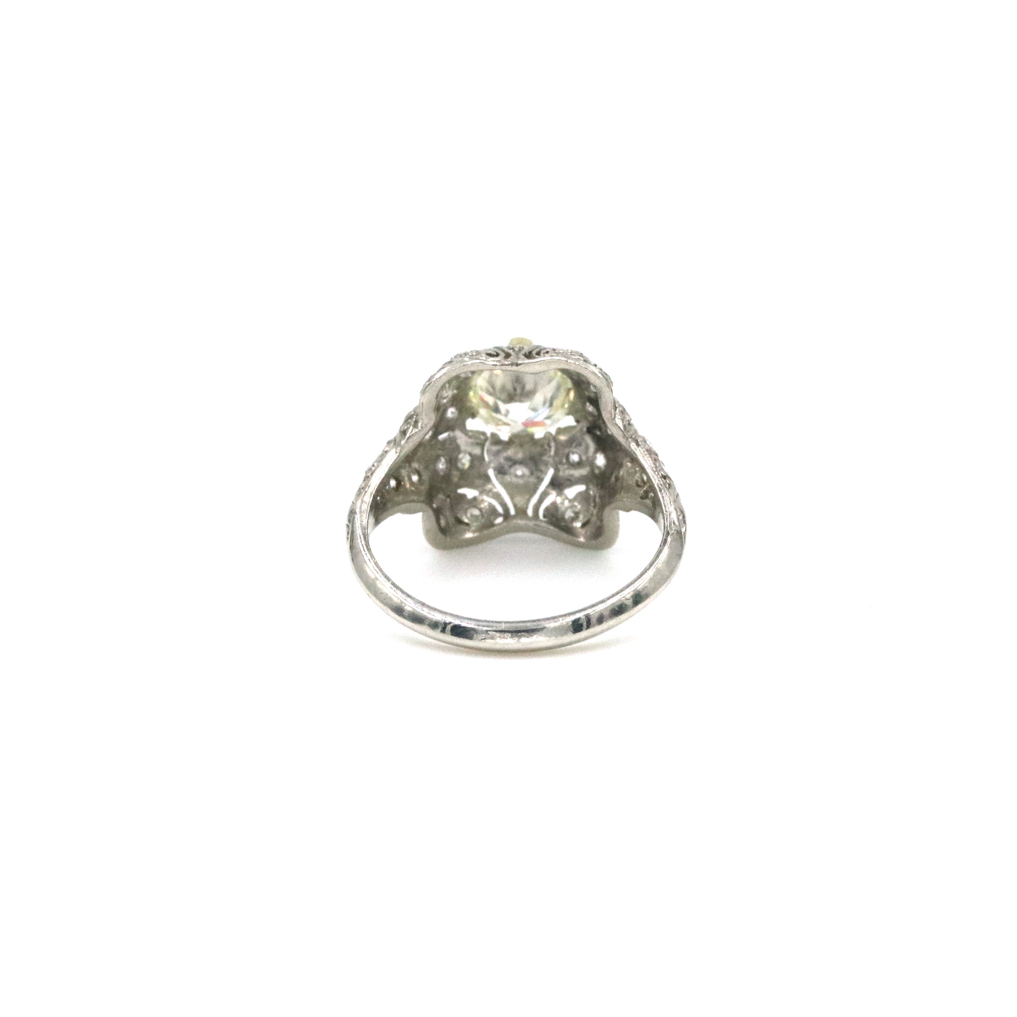 Platinum Art Deco Style Diamond Ring