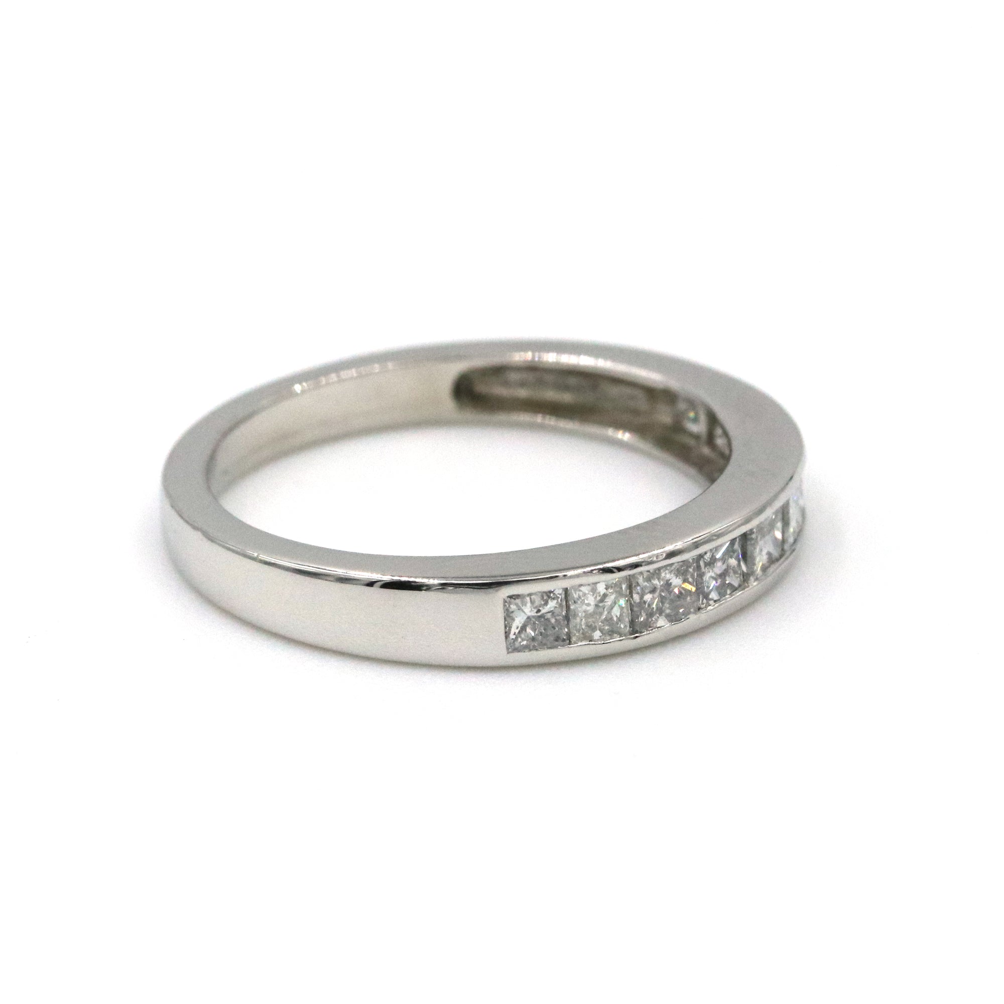 Platinum Princess Cut ~1.00Ctw Diamond Band