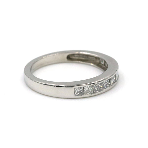 Platinum Princess Cut ~1.00Ctw Diamond Band