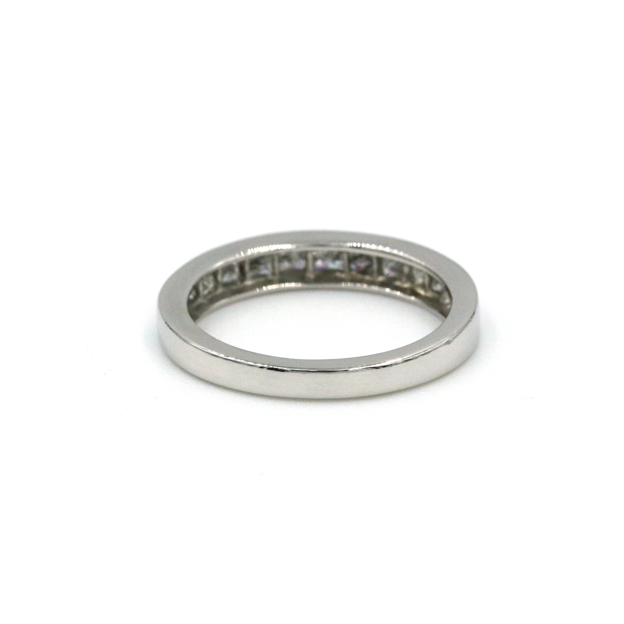 Platinum Princess Cut ~1.00Ctw Diamond Band