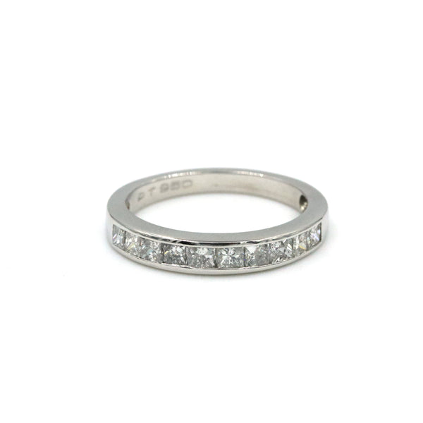 Platinum Princess Cut ~1.00Ctw Diamond Band