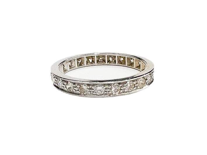 14kt Gold Pave Set Diamond Eternity Band