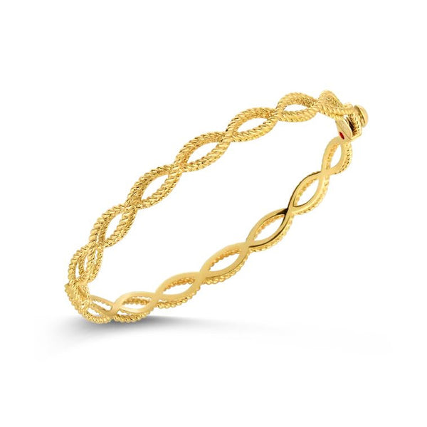 Roberto Coin 18kt Gold Barocco Braid Bangle Bracelet
