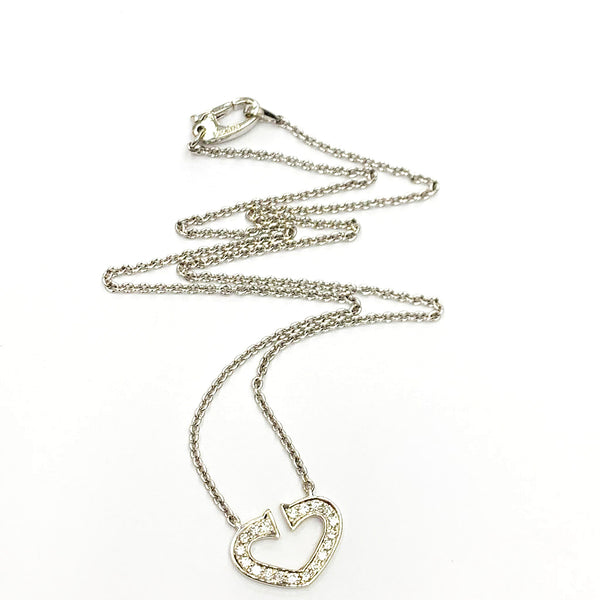 18kt Cartier C Heart Diamond Necklace