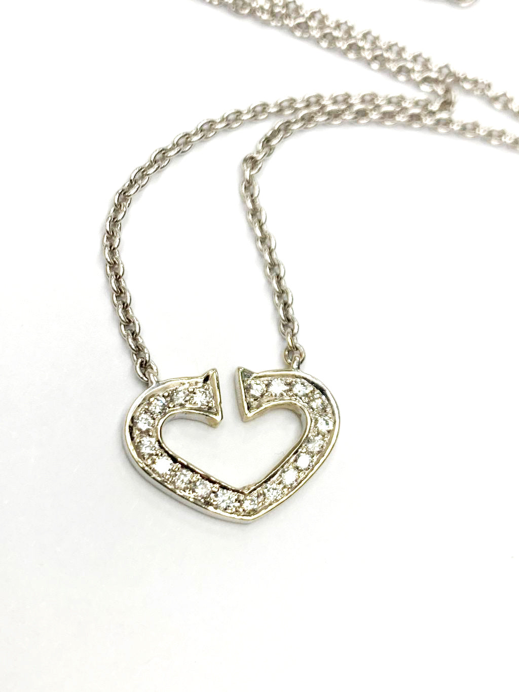 18kt Cartier C Heart Diamond Necklace