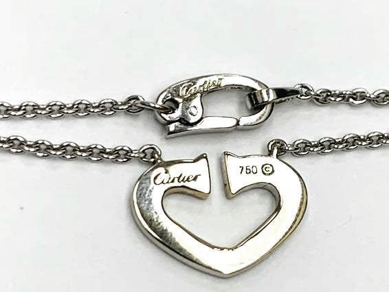 18kt Cartier C Heart Diamond Necklace