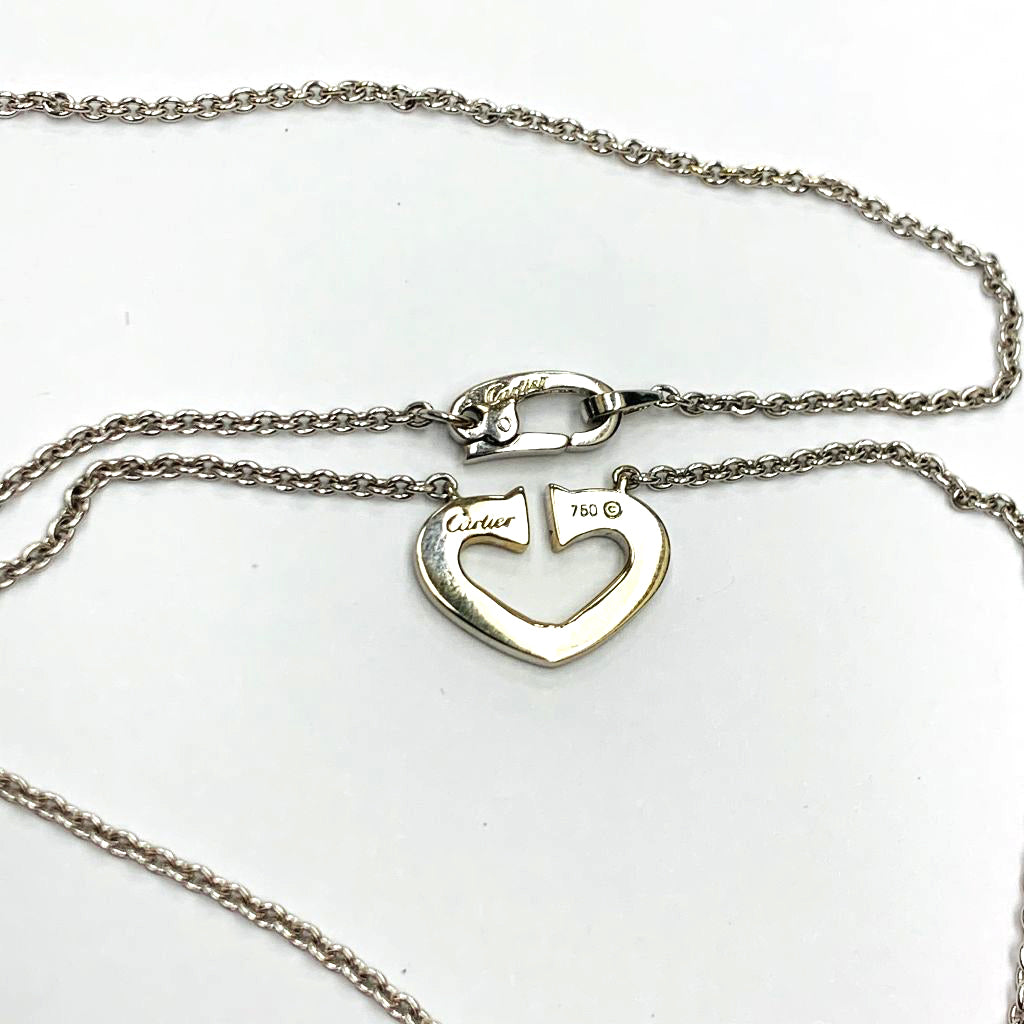18kt Cartier C Heart Diamond Necklace