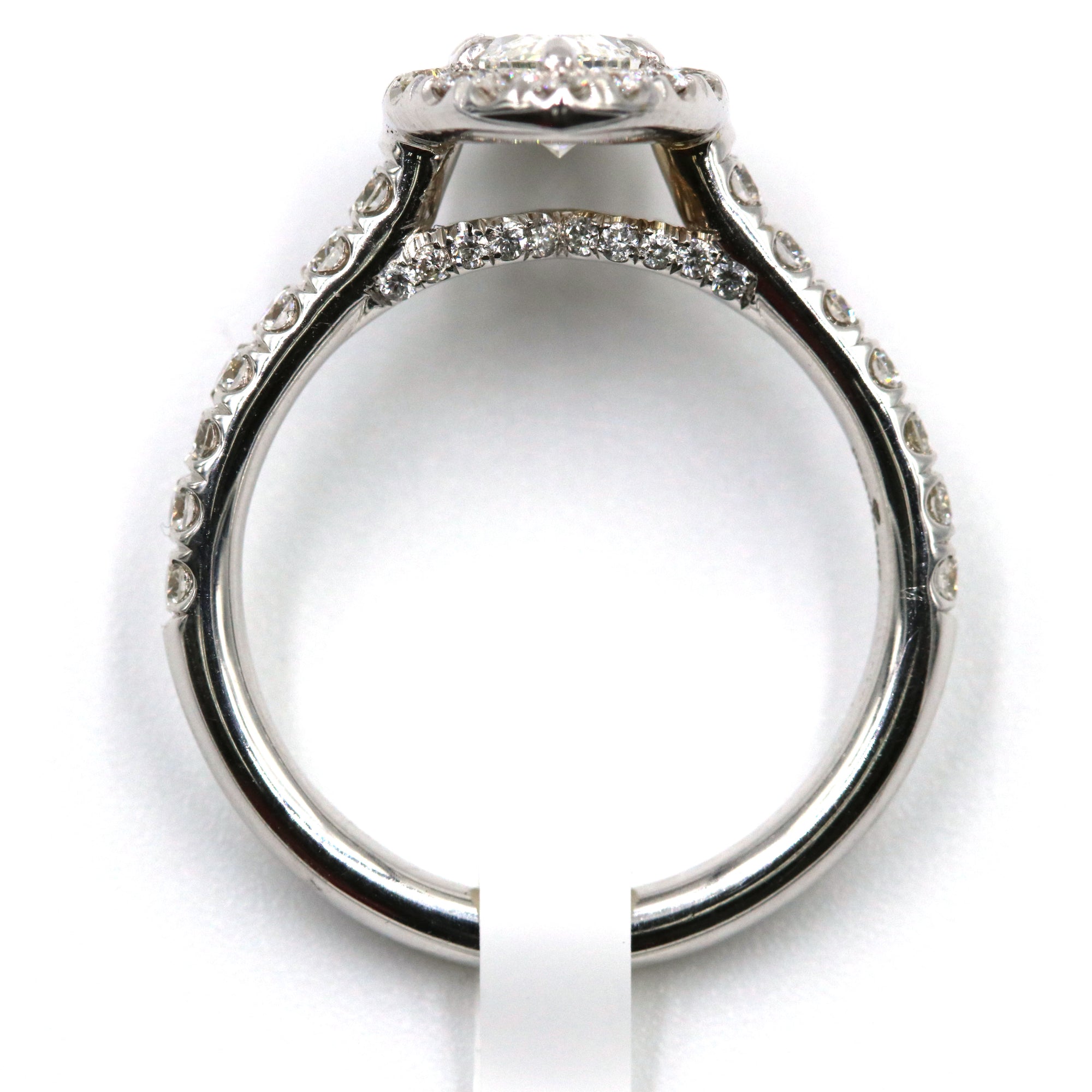 Provident Custom 18kt Gold Marquise Diamond Halo Ring