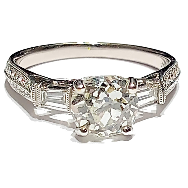 18kt Gold Old European Cut Diamond Ring