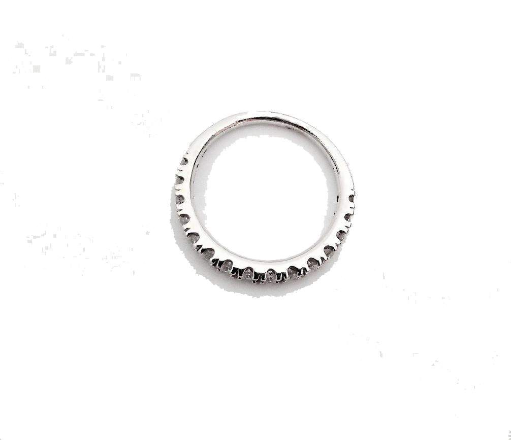 Traditional 14K White Gold Prong Set ~.50ctw  Round Diamond Band Provident Jewelery