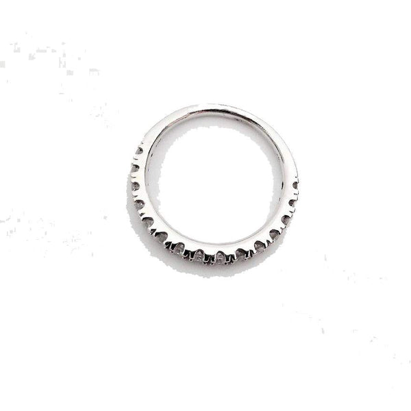 Traditional 14K White Gold Prong Set ~.50ctw  Round Diamond Band Provident Jewelery