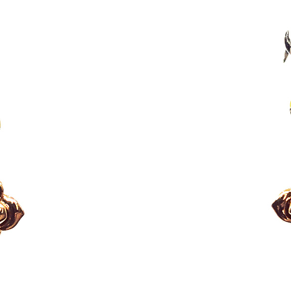 14K Tri-Gold Drop Front/Back Diamond Earrings Provident Jewelery