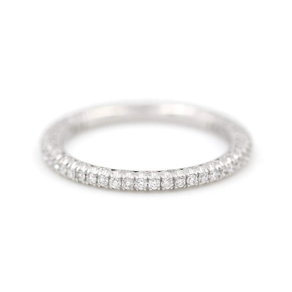 18K White Gold Tacori Diamond Eternity Band D=.50Ctw,(Size 6.5), New Condition Unworn Provident Jewelery