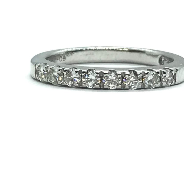14K White Gold Channel Set .50ctw Diamond Band Provident Jewelery