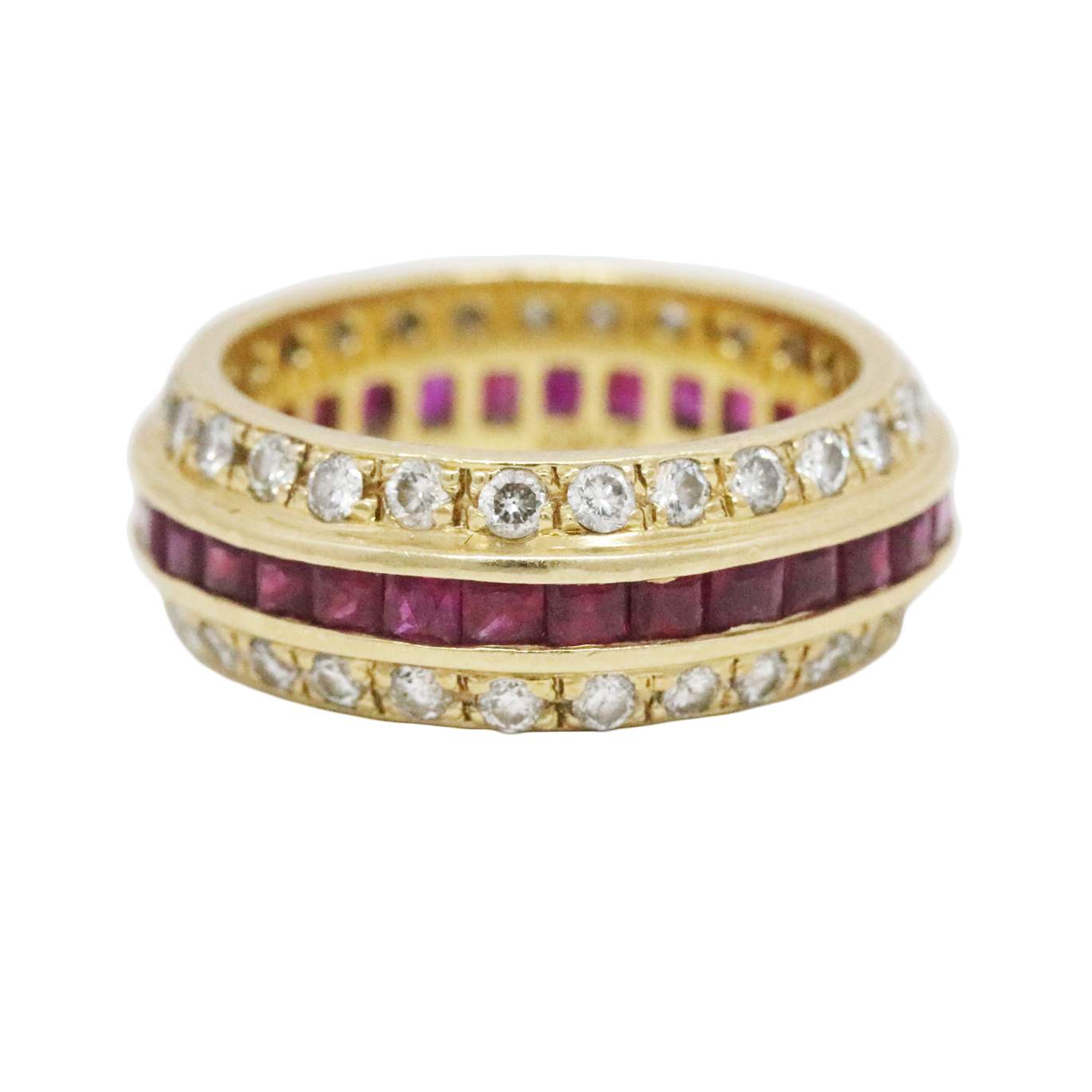 18kt Yellow Gold Ruby & Diamond Eternity Band