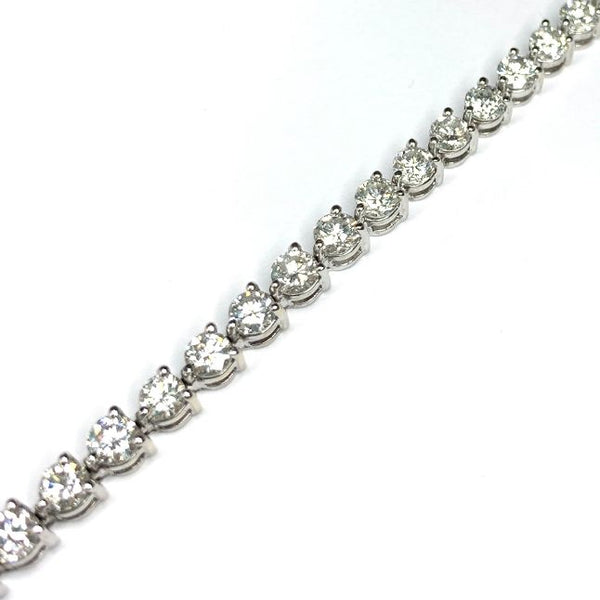 18K White Gold Diamond Tennis Bracelet 7.00 Carat Total Weight