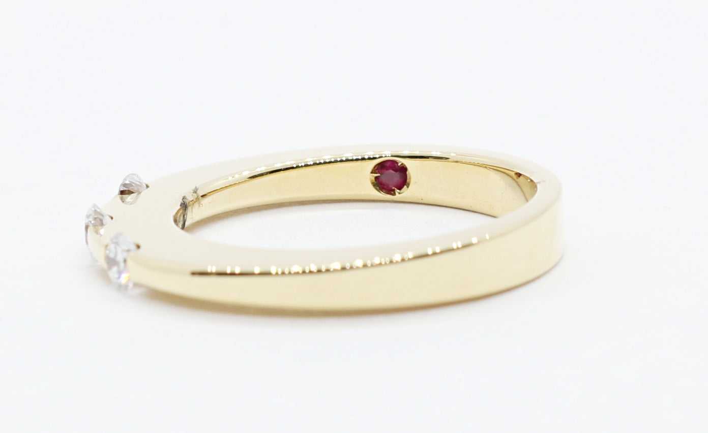 18K Yellow Gold Roberto Coin Parisienne Diamond Ring