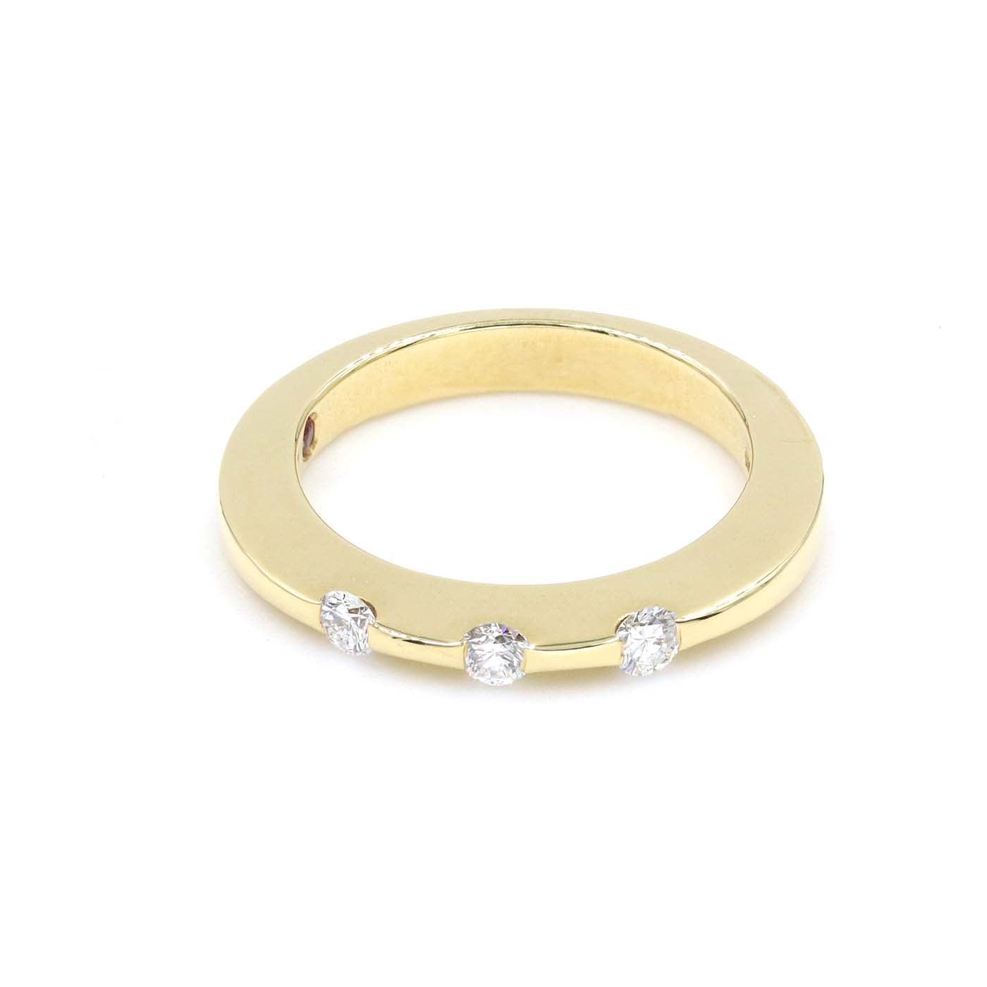 18K Yellow Gold Roberto Coin Parisienne Diamond Ring