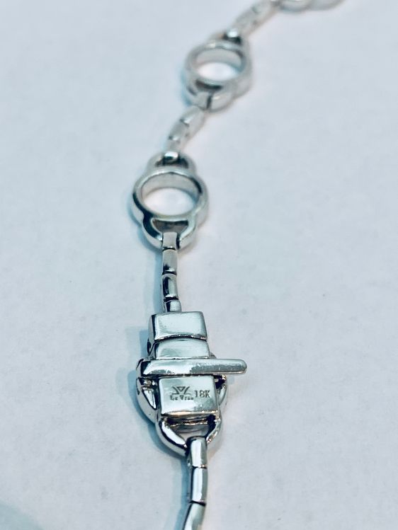 LeVian 18K White Gold Chocolate And White 8.50ctw Diamond Fashion Necklace (Removable Center Drop Can Be Worn As A Pendant Or Pearl Enhancer.