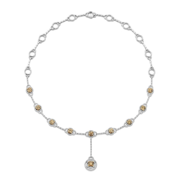 LeVian 18K White Gold Chocolate and White Diamond Fashion Necklace