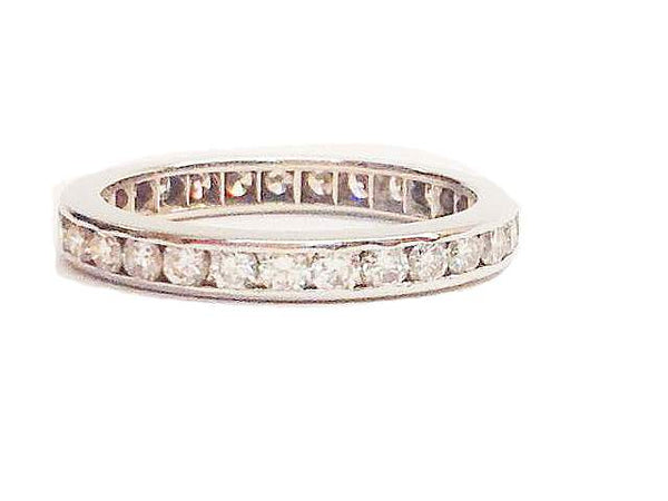Platinum ~1.00Ctw Diamond Eternity Band ,  Ring Size 5 Provident Jewelery
