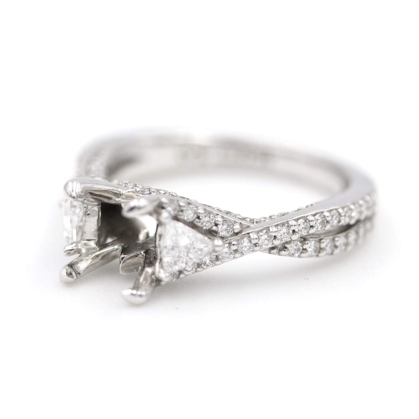 14K White Gold Scott Kay Diamond Semi-Mount Engagement Ring