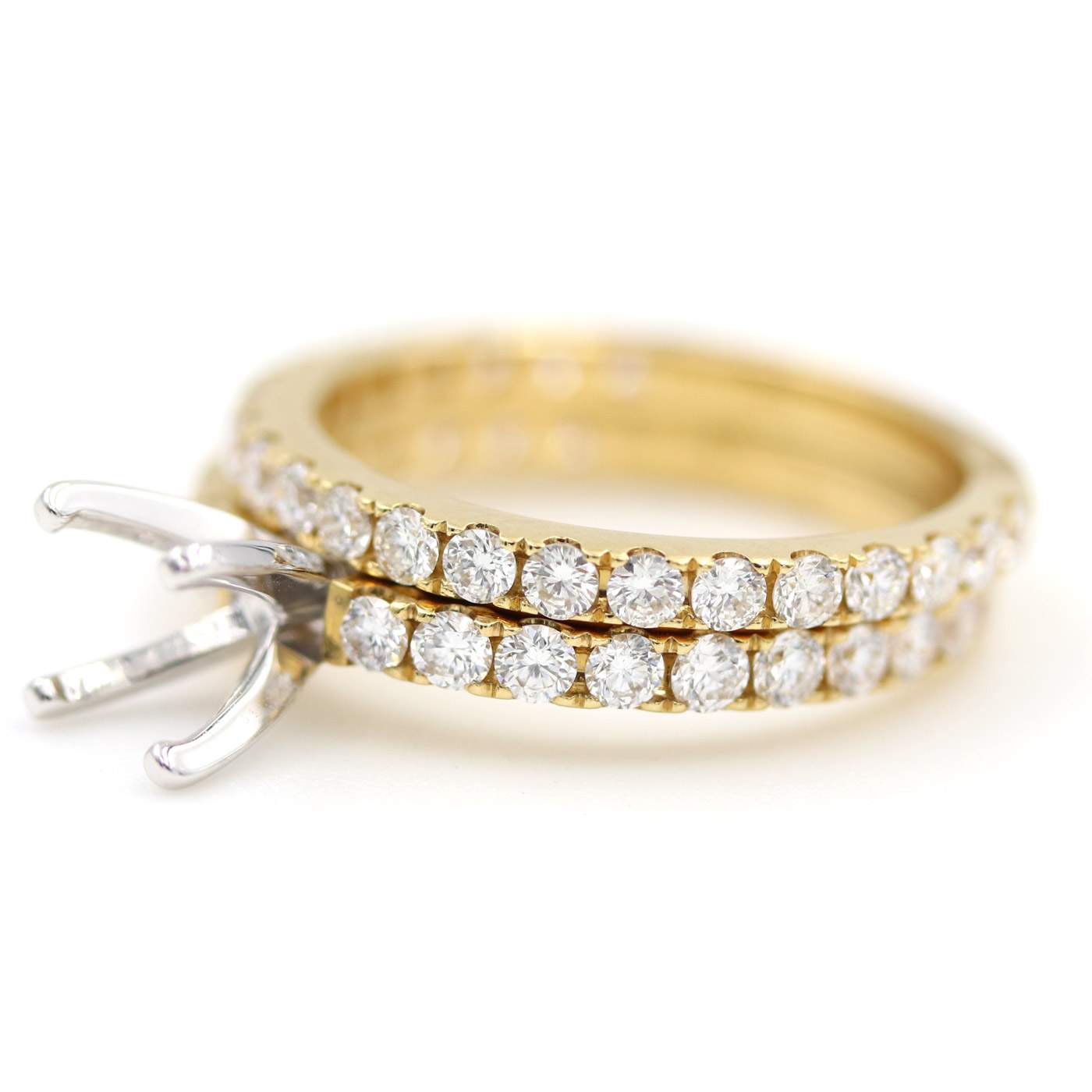 14K Yellow Gold Diamond Semi-Mount Engagement Ring