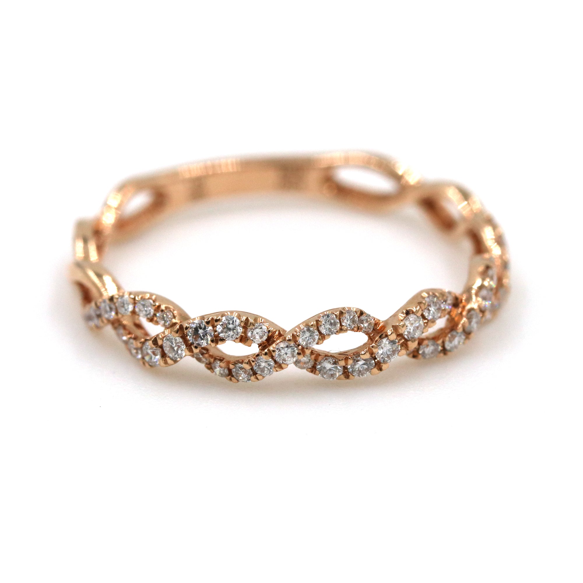 14kt Rose Gold Diamond Band