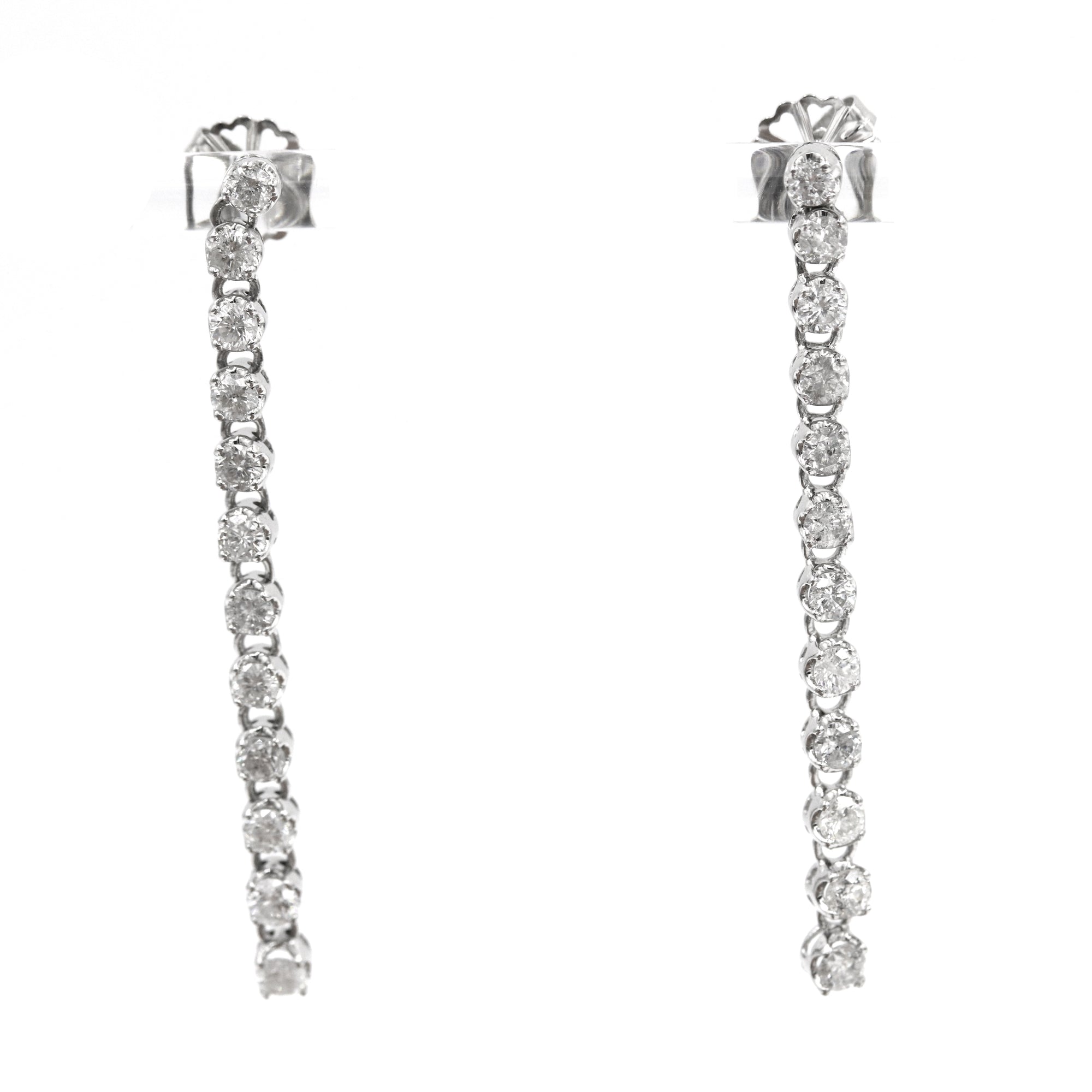 14kt White Gold Diamond Drop Earrings