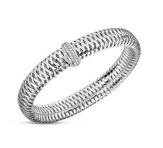 18kt White Gold Roberto Coin Primavera Diamond Bracelet