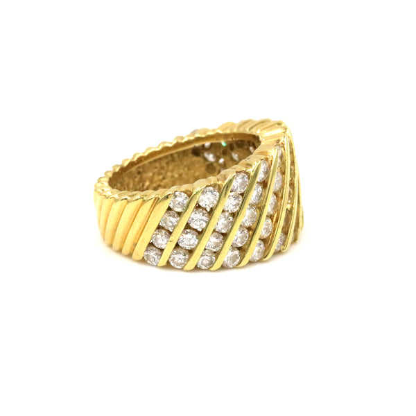 Designer "Hammerman Brothers" 18K YG  ~2.75ctw Diamond Fashion Ring. Provident Jewelery