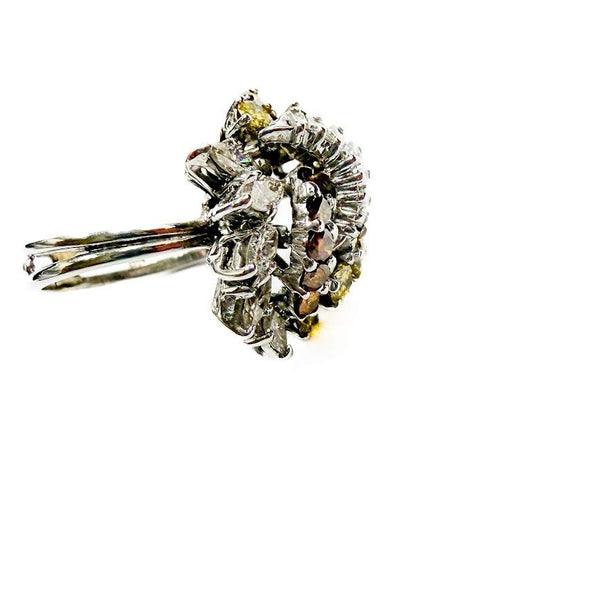 14kt White Gold Multi-Color Diamond Ring