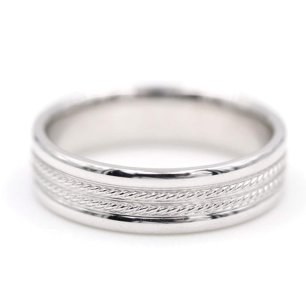 14kt White Gold 6mm Wedding Band