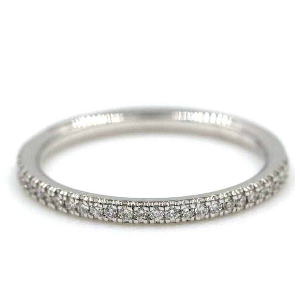 14K White Gold ~.14ctw Diamond Halfway Around Band Provident Jewelery