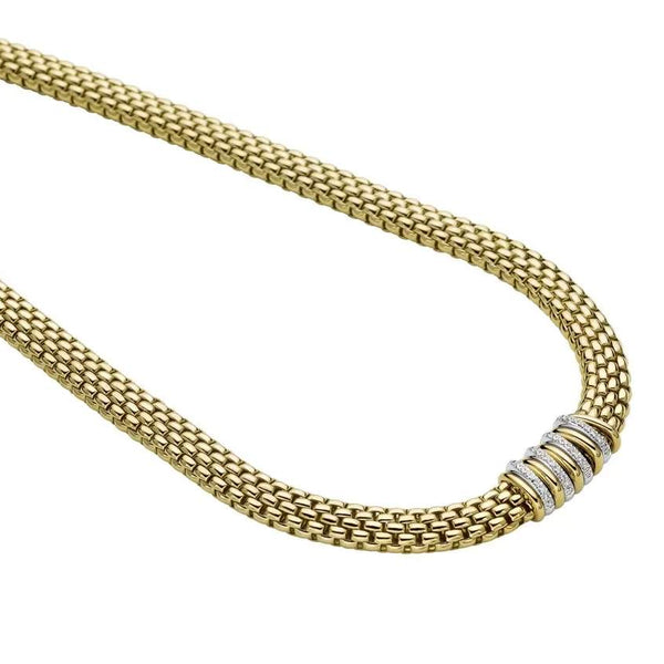 FOPE Panorama 18K Yellow Gold Diamond Necklace
