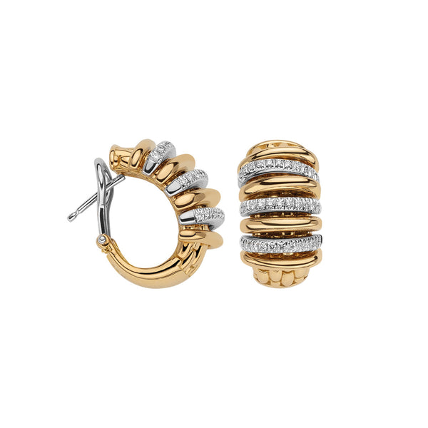 FOPE Panorama 18K Yellow Gold Diamond Earrings