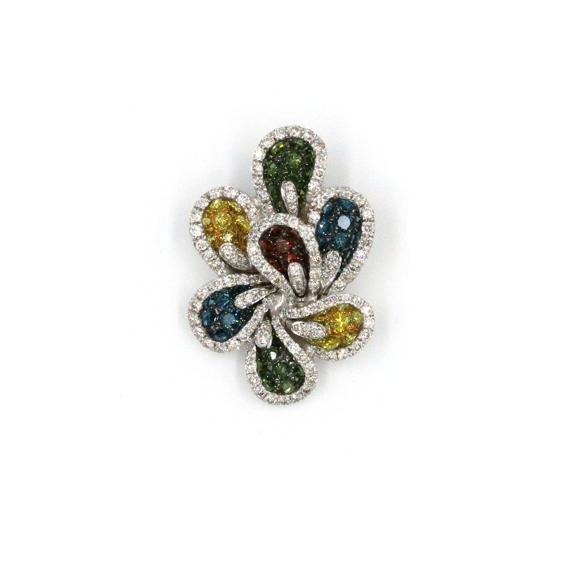 Levian Mixed Berry Diamond Flower Pendant