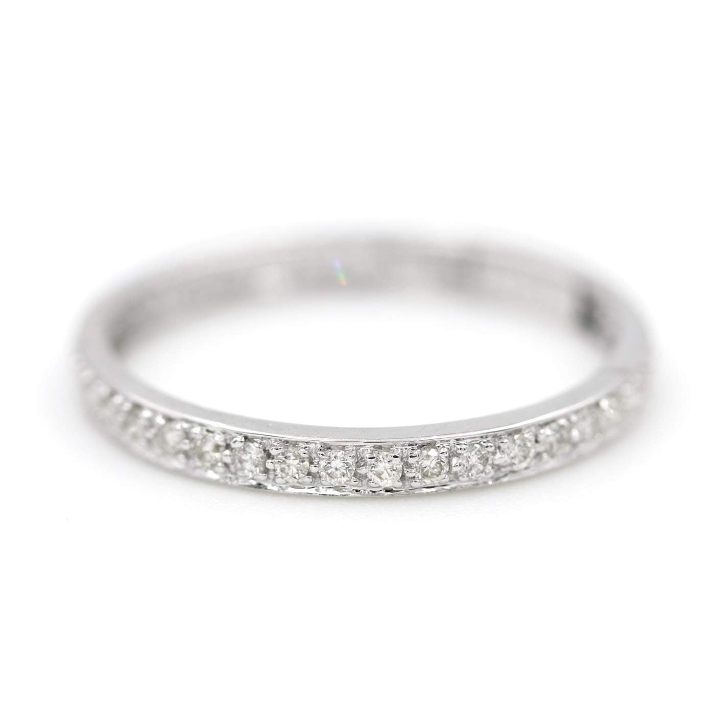 14K White Gold Diamond Eternity Band