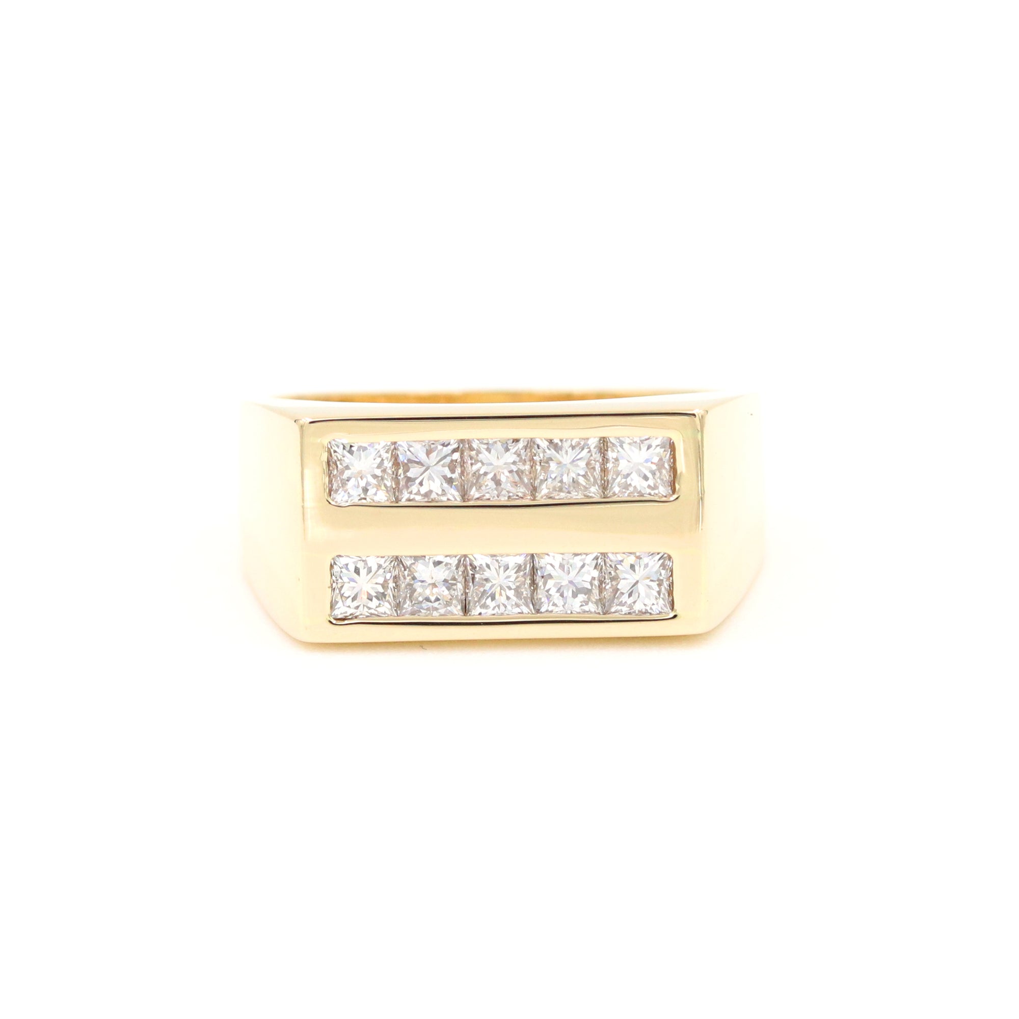 14K Yellow Gold Princess Cut Diamond Ring