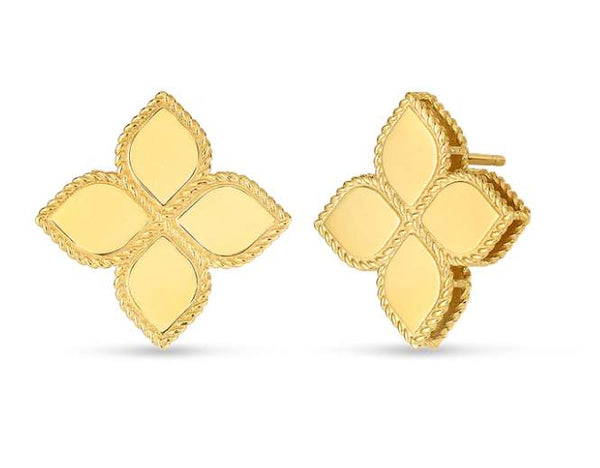 Roberto Coin 18K Yellow Gold Princess Flower Earrings Large