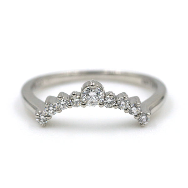 Platinum Diamond Fitted Band