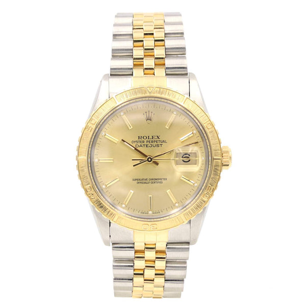 Rolex Stainless Steel And 18K YG gts Rolex Datejust Thunderbird Provident Jewelery