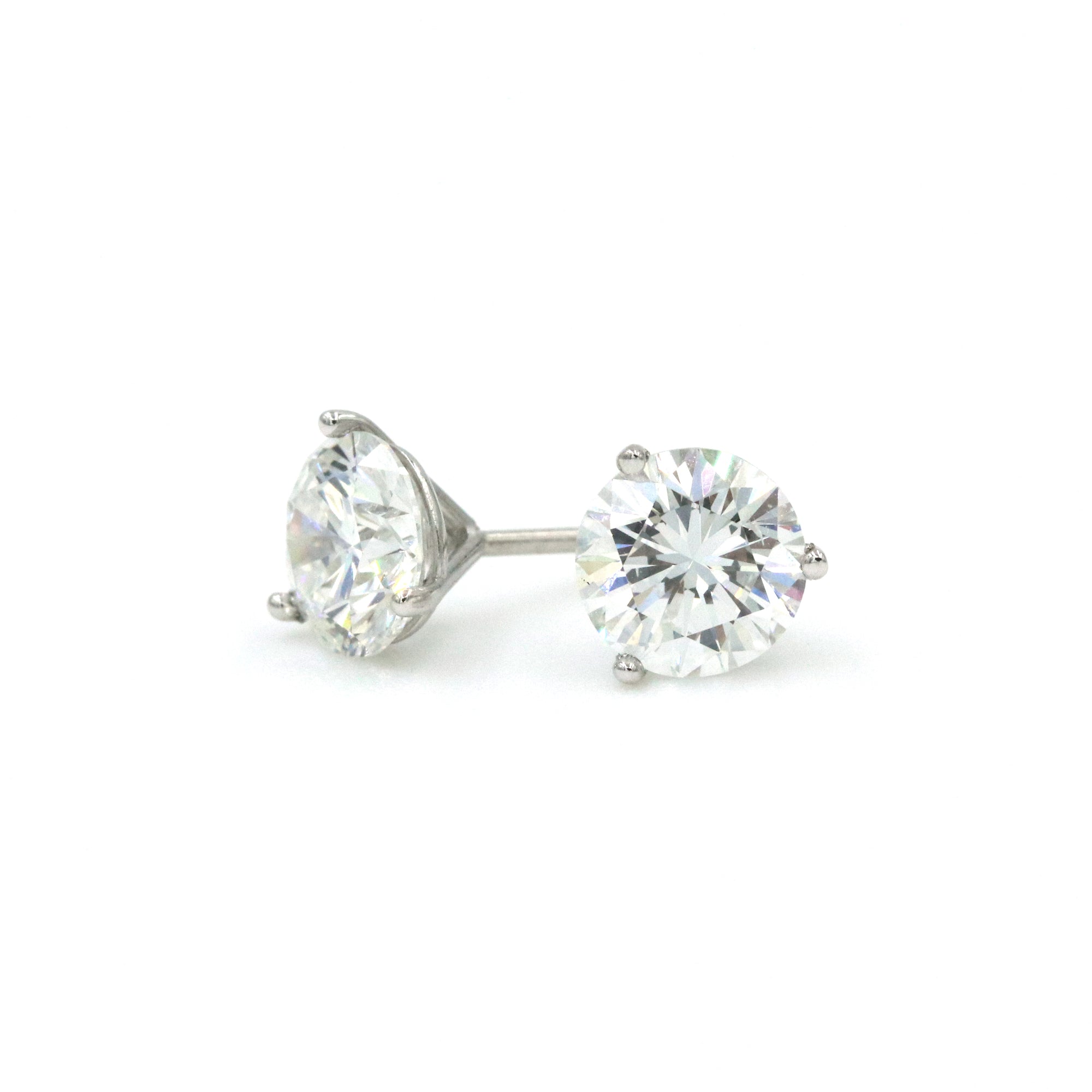 14K White Gold  GIA ~2.06ctw GIA Diamond Studs