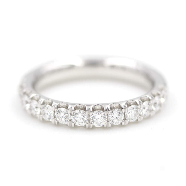 14K White Gold Halfway Around ~.75Ctw Diamond Band </br> Provident Jewelery