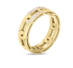 Roberto Coin 18K Yellow Gold Navara Diamond Accent Slim Ring