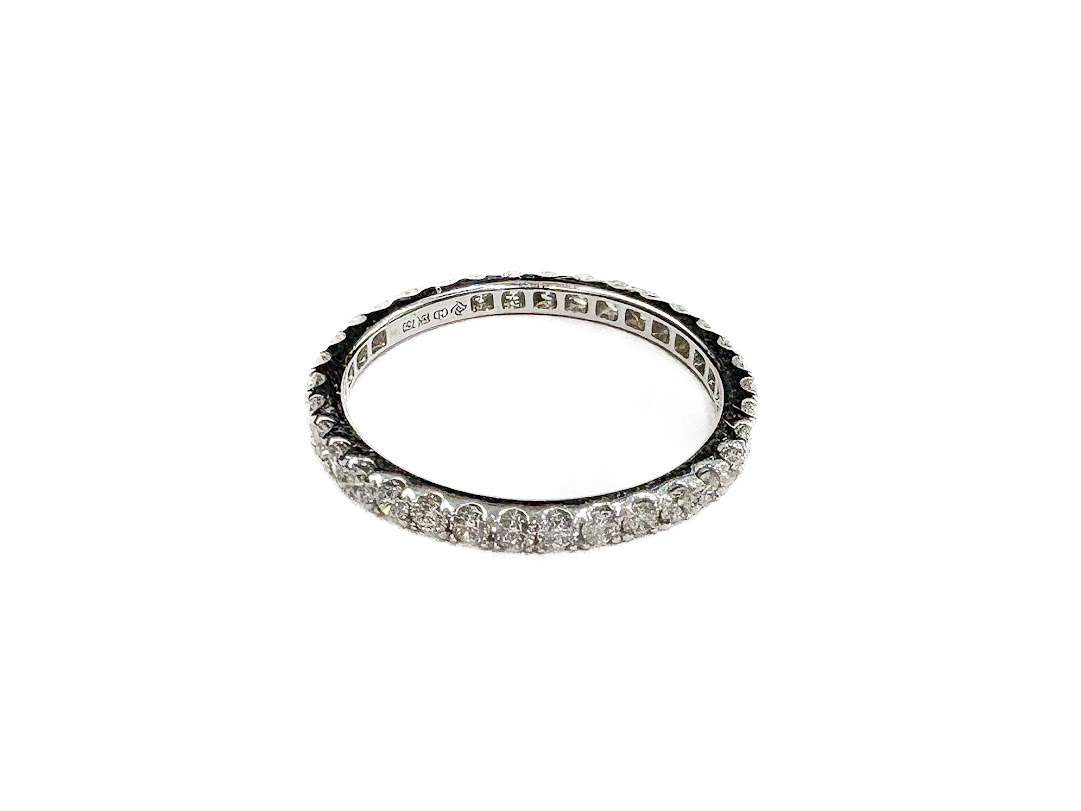 18K White Gold .75ctw. Diamond Eternity Band. (Size 7) Provident Jewelery